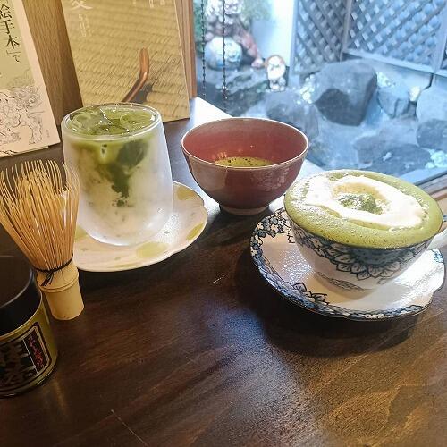 抹茶ラテ、アフォガード<br>嬉野茶です。抹茶アフォガード、コーヒーアフォガードもあります。