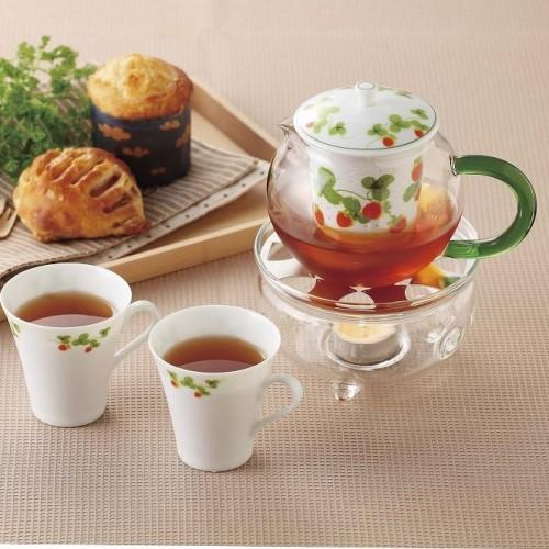 セランドポット<br />有田焼の茶こしが付いたガラスのティーポットです。<br />26種類の絵柄の中からお気に入りを見つけて下さい。